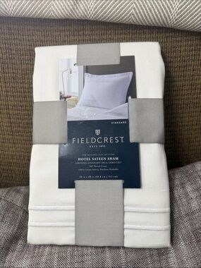 Fieldcrest White Hotel Sateen Sham - Crisp White